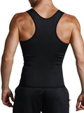Hidden Curves Black Plus Size Zip Steel Boned Mens Shaper Hooks Posture Corrector