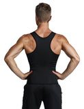 Hidden Curves Black Plus Size Zip Steel Boned Mens Shaper Hooks Posture Corrector