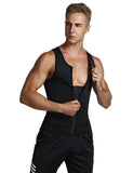 Hidden Curves Black Plus Size Zip Steel Boned Mens Shaper Hooks Posture Corrector