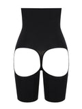 Contour Black Panty Shaper Hollow Out Solid Color Body Shaper