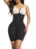 Contour Black Panty Shaper Hollow Out Solid Color Body Shaper