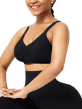 Black Seamless Shapewear Bra Removable Pads Tight Fitting