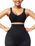Black Seamless Shapewear Bra Removable Pads Tight Fitting