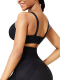 Black Seamless Shapewear Bra Removable Pads Tight Fitting