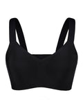 Black Seamless Shapewear Bra Removable Pads Tight Fitting