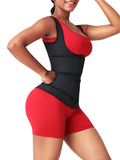 Black Latex Waist Trainer Vest Double Belt YKK Zipper Custom Logo