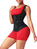 Black Latex Waist Trainer Vest Double Belt YKK Zipper Custom Logo