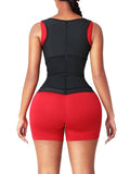 Black Latex Waist Trainer Vest Double Belt YKK Zipper Custom Logo