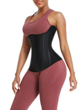 Black Latex Tummy Control Waist Trainer 14 Steel Bones Lose Weight