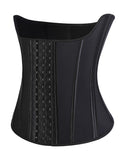 Black Latex Tummy Control Waist Trainer 14 Steel Bones Lose Weight