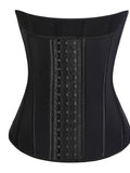Black Latex Tummy Control Waist Trainer 14 Steel Bones Lose Weight