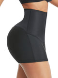 Blue Neoprene Sweat Shorts Hook And Eye Closure Smooth Abdomen