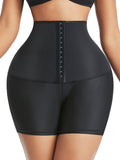 Blue Neoprene Sweat Shorts Hook And Eye Closure Smooth Abdomen