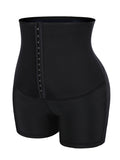 Blue Neoprene Sweat Shorts Hook And Eye Closure Smooth Abdomen